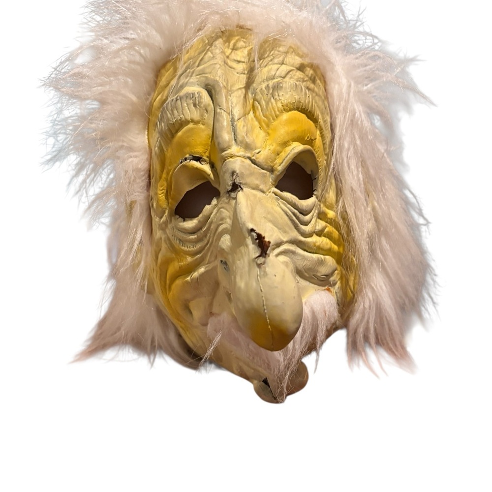 Vintage rubber Albert Einstein‎ Mask Zombie Distressed Professor Halloween